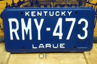 License Plate Rmy 473 = Nos 1983 - 84 Larue County Kentucky $4.  00 Us