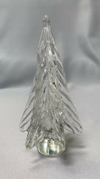 Vintage Clear Crystal Glass Christmas Tree 6.  25”