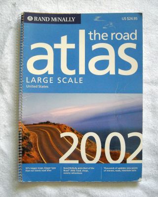 2002 Rand Mcnally Road Atlas Large Scale United States 32 Bigger Maps & Type