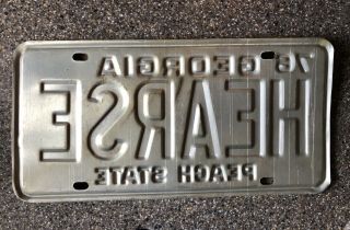 1976 Georgia Hearse License Plate Tag - Rare And Very Cool 2