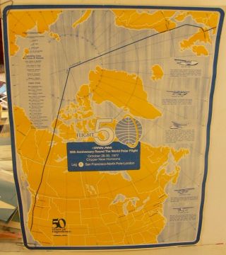 Pan Am Flight 50 Leg One Map Sfo - Lon