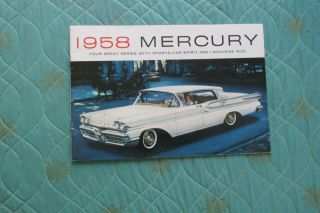 Auc420 1958 Mercury Sales Brochure (small Version)