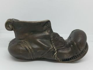 Shoe Vintage Ussr Russian Bronze Metal Ashtray Sculpture