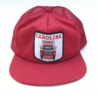 Euc Carolina Freight Truckers Cap Mesh Snapback 70’s Vintage Rare Usa Made