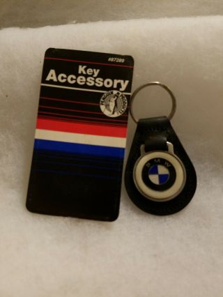 A 3) Vintage Key Fob Chain Leather Bmw Penguin Products 87289