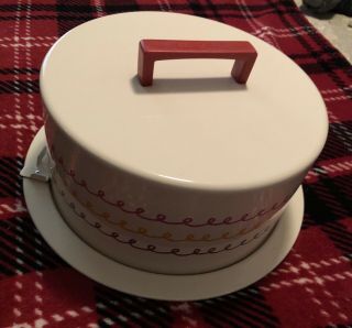 Vintage Retro Cake Boss Iced Cake Carrier/server W/ Lid
