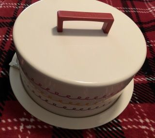 Vintage Retro CAKE BOSS Iced Cake Carrier/Server w/ Lid 2