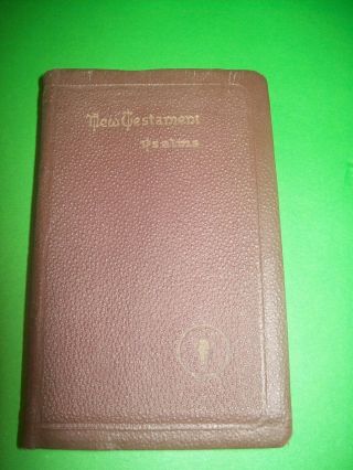 Ww2 Soldier Pocket Bible 1943 Army Navy Vintage Military Testament & Psalms