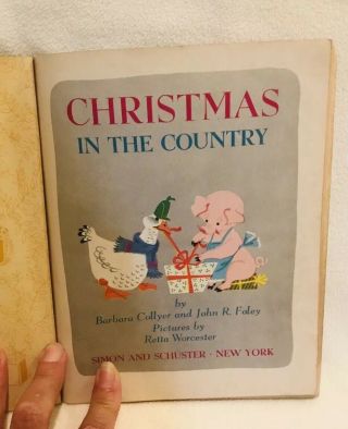 Christmas In The Country,  A Little Golden Book,  1950 (A ED; VINTAGE Children ' s) 2