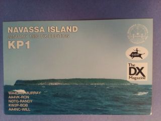 Navassa Island January 1992 - Dx - Pedition - Kp1 - Qsl