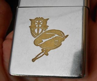 ZIPPO 11TH SPECIAL FORCES LIGHTER 1973 - 1976 DOUBLE SIDE ENGRAVED 7