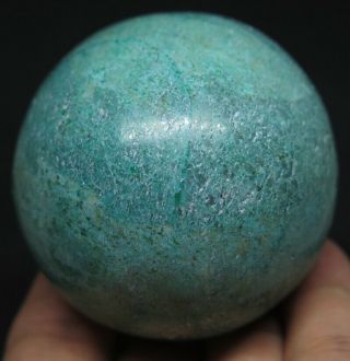 55mm 7.  9oz Natural Blue Chrysocolla Crystal Sphere Ball