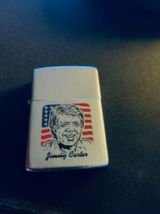 Jimmy Carter Zippo Lighter Bradford,  Pa 2 - 1/2 " X 1 - 1/4 "