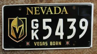Nevada Las Vegas Golden Knights License Plate
