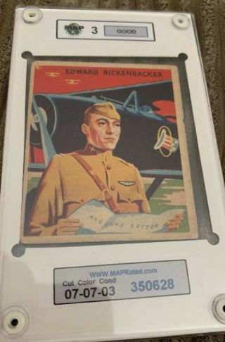 1933 / 1934 National Chicle Card Sky Birds 20 Edward Rickenbacker