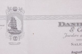 1932 Lamson Goodnow Daniel Low Salem MA Postcard Telegram Silver Ephemera P040D 2