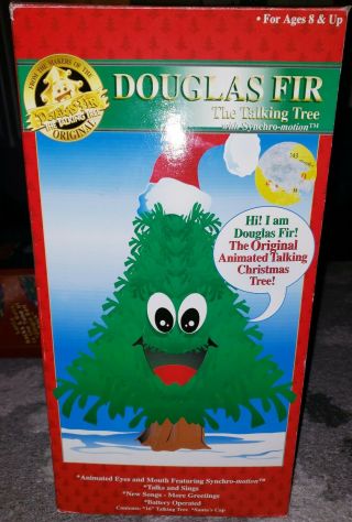Vintage Gemmy 1996 Douglas Fir The Talking Tree Animated Christmas Tree
