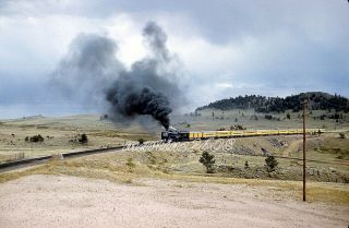 Orig.  Slide Union Pacific (up) 8444 Steam Action