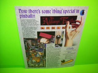 The Addams Family Pinball Machine Flyer 1991 NOS Horror Halloween 3