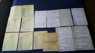 Old Photo Copies Of Handwritten White Star Line Titanic Documents.