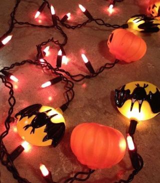 Halloween String Lights Blow Mold Pumpkin Bat Halloween Decorations