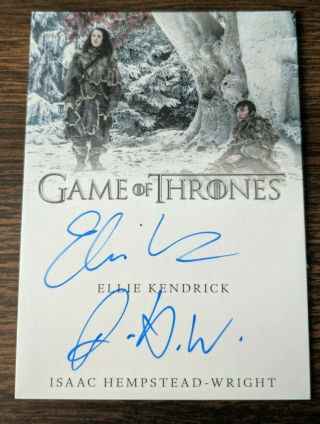 Rittenhouse Game Of Thrones Inflexions Bran Stark And Meera Reed Dual Auto