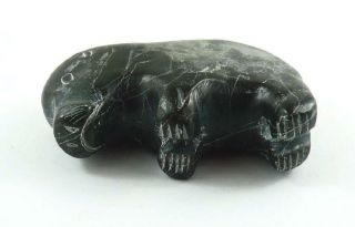 Vintage Canada Aboriginal Inuit Signed & Numbered Soapstone Carving 6