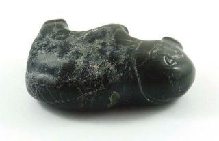 Vintage Canada Aboriginal Inuit Signed & Numbered Soapstone Carving 7