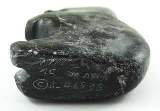 Vintage Canada Aboriginal Inuit Signed & Numbered Soapstone Carving 8
