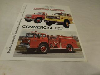 1981 American Lafrance Commercial Pumper Series Sales Brochure