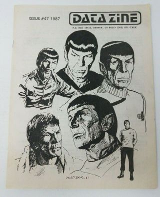 Star Trek Fanzine Spock Data Zine Issue 47 1987 Fan Fiction