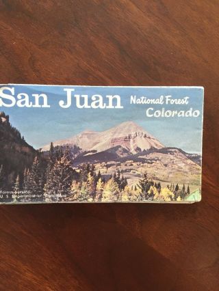 1974 San Juan National Forest Map,  Colorado,  By Us Dept.  Of Ag.  Forest Service