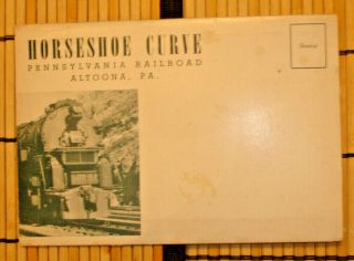 Pennsylvania Railroad Published Horseshoe Curve Postcard Folder With 20 Scenes