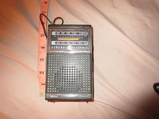 Vintage Ge Am/fm Portable Transistor Radio General Electric 7 - 2500a