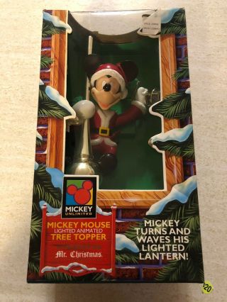 1995 Mr.  Christmas Animated Mickey Mouse Lighted Tree Topper