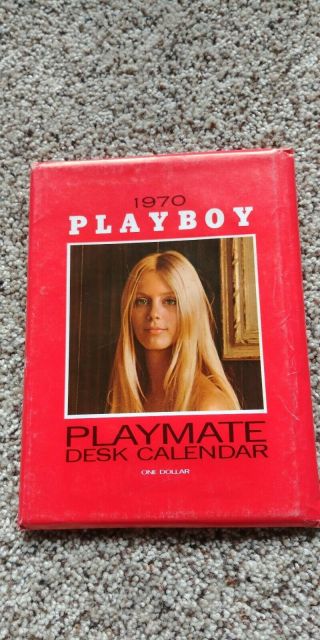 1970 Playboy Playmate Desk Calendar With Sleeve,
