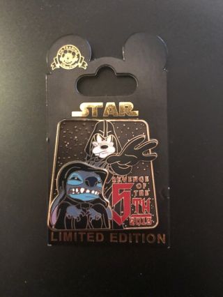 Disney World Pin Star Wars Revenge Of The 5th Fifth Stitch Goofy Le 1500 Rare