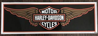 Harley Davidson Motor Cycles Banner Wall Display Poster 12” X 36” 3 Feet Long