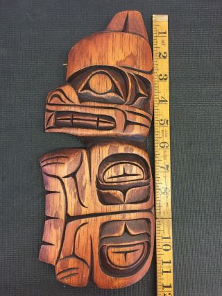 Northwest Coast First Nations Native Carving Art Kwakiutl Bear Signed Piece