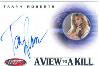 James Bond 40th Anniversary Autograph A14 Tanya Roberts