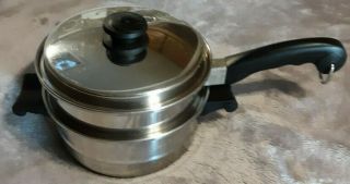 Vintage Salad Master Steamer Pan 8  X 1/2  Has Vapo Lid W/ Steamer Pan