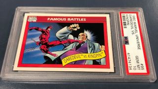 1990 Marvel Universe Daredevil Vs Kingpin 95 Psa 10 Gem