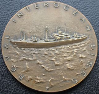 Royal Inter Ocean Lines Ss Straat Futami Maiden Voyage Style Quality Medallion