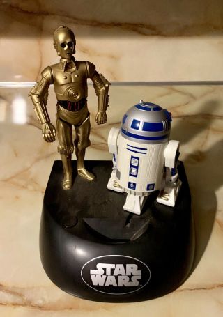 Star Wars 1995 C - 3po R2 - D2 Electronic Coin Bank With Sound,  Motion,  Lights