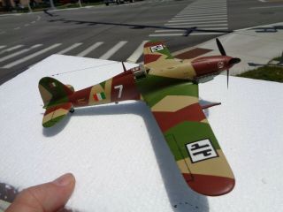 1/48 Scale Ww2 Italian Fiat G - 55 Ace Drago,  Fighter,  Painted Built Model Plane