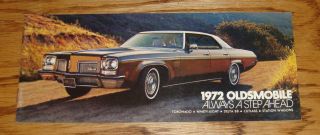 1972 Oldsmobile Full Line Sales Brochure 72 Toronado Cutlass