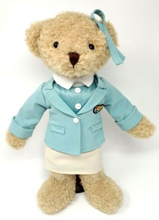 Teddy Bear Museum Stewardess Attendant On Korean Air Designer Stuffed Plush 15 "