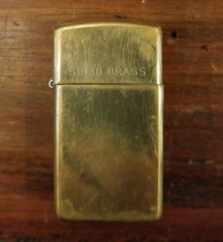 Vintage Zippo Lighter Solid Brass