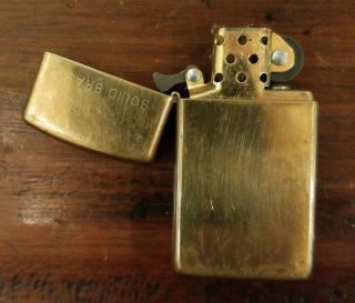Vintage ZIPPO Lighter Solid Brass 2