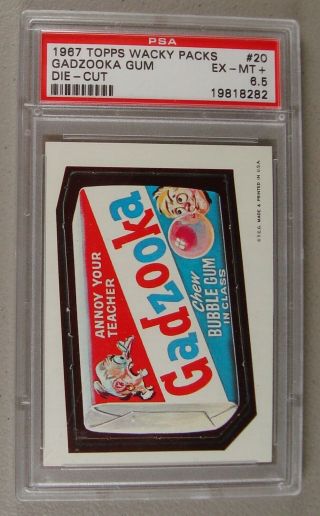 1967 Topps Wacky Packs Packages Die - Cut 20 Gadzooka Gum Psa Ex - Mt,  6.  5